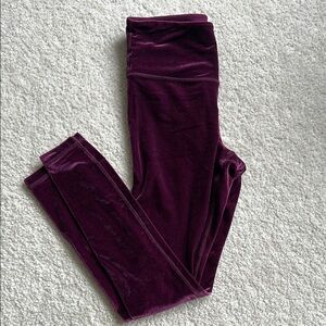 Velvet Leggings in Purple